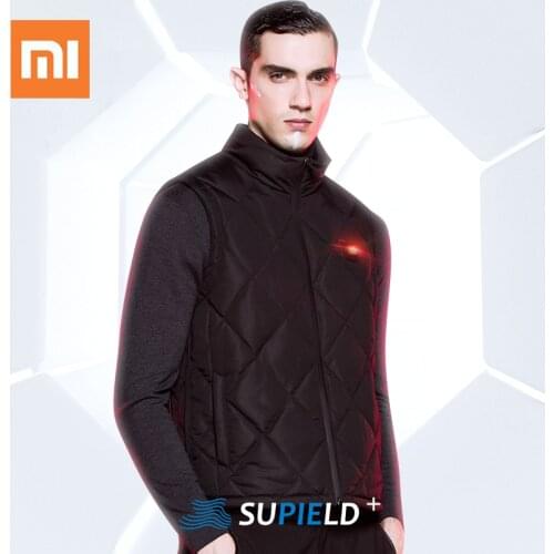 Xiaomi SUPIELD Smart Heating Down Vest Electric Heating Vest White Goose Down Jacket Thermal Clothing Men Winter Warm Jacket
