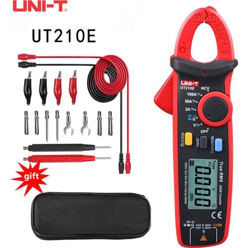 UNI-T UT210E UT210D AC/DC ammeter handheld RMS mini digital clamp watch with resistance and capacitance tester