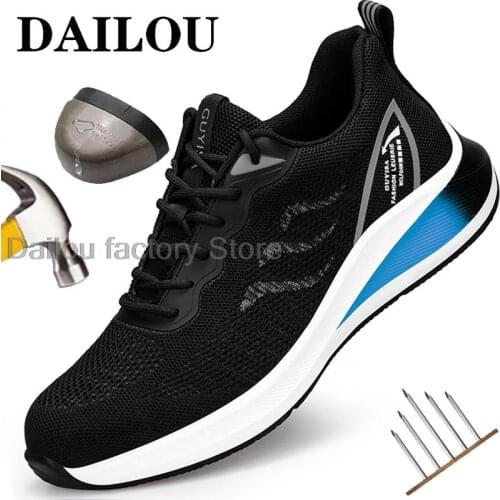 Steel Toe Safety Shoes for Men Women Lightweight Safety Sneakers Fashion Work Shoes Comfortable Breathable Industrial Shoes Boot