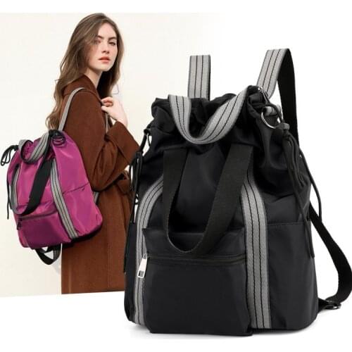 Ladies backpack women new multifunctional fashion backpack large capacity travel bag simple wild shoulder bag nylon cloth bag