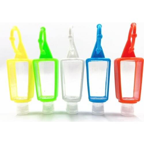 10Pcs/Lot 30ml Mini Empty Bottle Portable Traveling Refillable Bottle Silicone Protective Cover Hand Sanitizer Perfume Holder