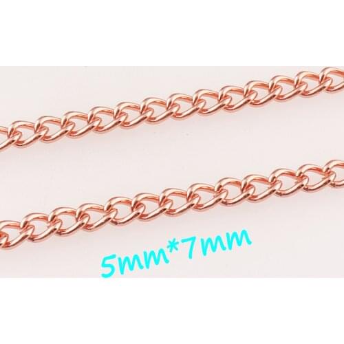3 Feet Rose Gold Purse Chain Link Chain Jewelry Craft Supplies Crossbody Bag Chain Strap Lanyard-1 yards