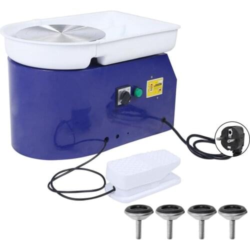 350W Brushless Electric Pottery Wheel Machine for Student Amateur Ceramic Shaping Tool Washable Basin with Pedal EU Plug 220V