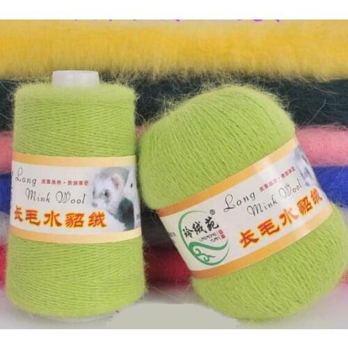 50g Soft Mink Wool Yarn Hand-knitted Luxury Long-wool Cashmere Crochet Knitted Yarn