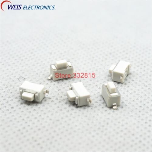 50pcs 3x6x5 micro switch white Tact switches 3*6*5 5.0 high SMD 2PIN good quality tape and reel Free shipping