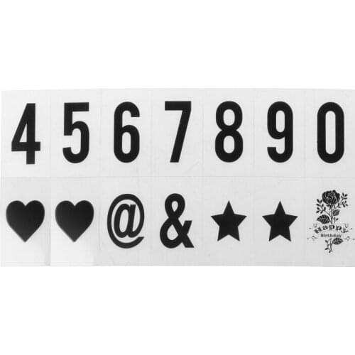 65.4x35mm Replacement Letters & Numbers Signs for A4 Light Up Letter Box Sign Me