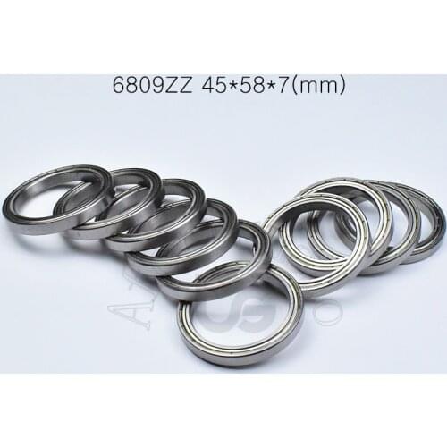 6809ZZ 45*58*7(mm) 1piece bearing ABEC-5 6809 6809ZZ chrome steel metal sealed bearing Thin wall bearings