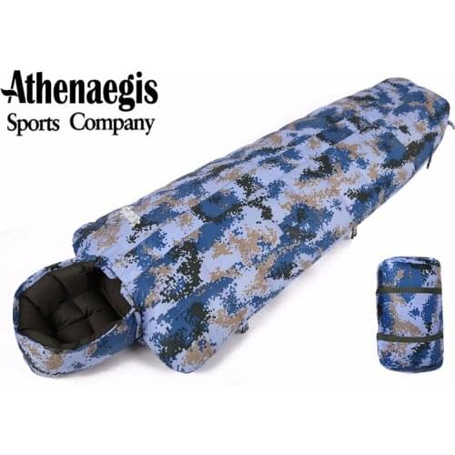 Athenaegis Camouflage White Duck Down 800g/1000g/1200g Filling Adult Breathable Waterproof Sleeping Bag