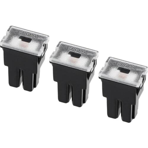Automotive Mini Cartridge Fuse 32V 80A Female Terminal Car Truck Vehicle 3pcs
