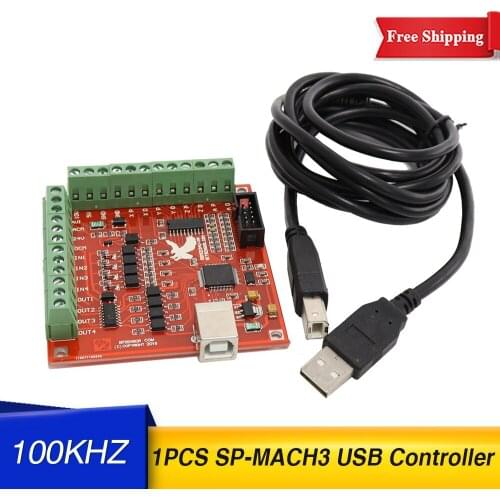 Free shipping CNC USB SP-MACH3 100Khz Breakout Board 3 Axis Interface Driver Motion Controller Suitable for stepper motors