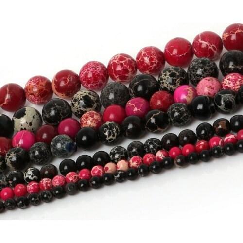 New Products Natural Stone Blue Sea Sediment Loose Beads 15" Pick Size 4 6 8 10mm for DIY Jewelry Making Bracelet