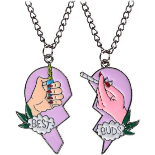 2 /3 PCS/Set Fashion Good Friends Love Couple Punk Cute Style Gift Chain Pendant Necklace BFF Friendship Jewellery Accessories