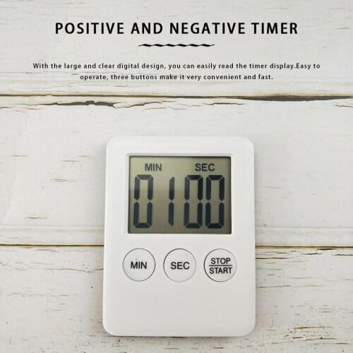 Digital Cooking Timer LCD Display Baking Countdown Alarm Button Operation Kitchen Timer Built-in Battery Kitchen Timer Alarmer