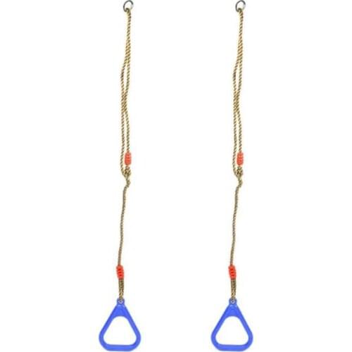 Kids Gym Rings,Children Trapeze Gym Swing,Bar Adjustable Gym Fitness Pull Up Rings with Hanging Ropes for Swing