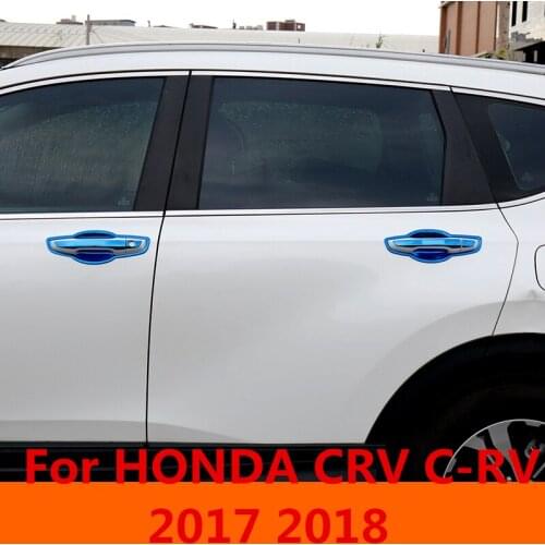 For HONDA CRV C-RV 2017 2018 Car shape outside door handle cover door bowl frame trim sticker accessories door bowl decoration