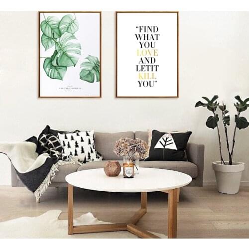 Nordic Plants Oil Painting Modern Nordic Art Prints Posters On Canvas Modular Painting Wall Picture For Living Room Unframed