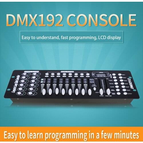 WUZSTA 192 DMX Console Bar DJ Controller is Suitable for Moving Head Light Par Light Series Stage Lighting Equipment