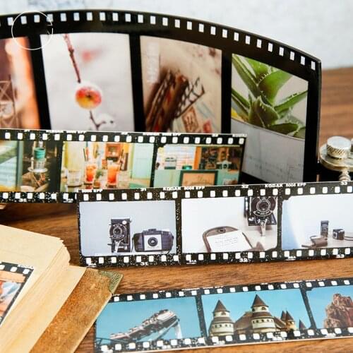 Multi-use 30 Pcs Color Film Remember Happy Moment Style Craft Paper Cards As Bookmark Gift Decoration Scrapbooking DIY Message