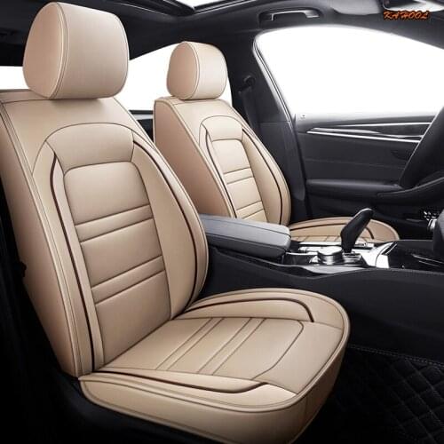 KAHOOL Leather car seat cover set For Mitsubishi Lancer Outlander Pajero Eclipse Zinger CROWN automobiles car accessories