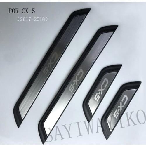 FIT For Mazda CX-5 Cx5 2018 2017 Door Sill Scuff Plate Welcome Pedal Stainless Steel Car Styling Car Accessories