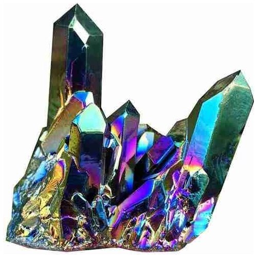 Natuurlijke Quartz Crystal Rainbow Titanium Cluster Zeldzame Mineraal Specimen Reiki Healing Stone Craft Decoratie