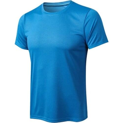 New Men Loose Short Sleeve Running T-Shirts Breathable Workout Tank Rashgard Top Mens Quick Dry Gym Fitness Training Sportswear