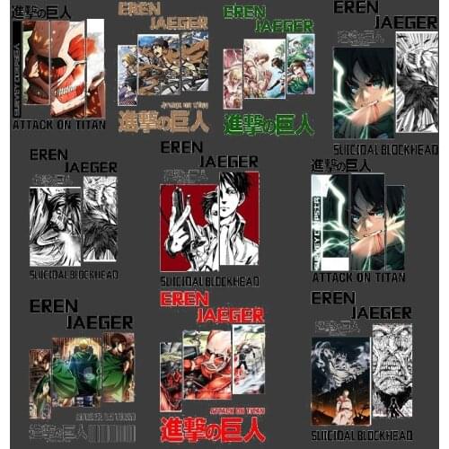 Fiery New Anime Attacking Giant Heat Transfer Patch Applique Vinyl Washable Patches Iron on for Clothing DIY T-shirt Stickers