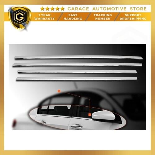 For Fiat Egea Stainless Steel Chrome Accessory Window Frame Trim 4 Piece 2015 and Above-SD Fast Shipping