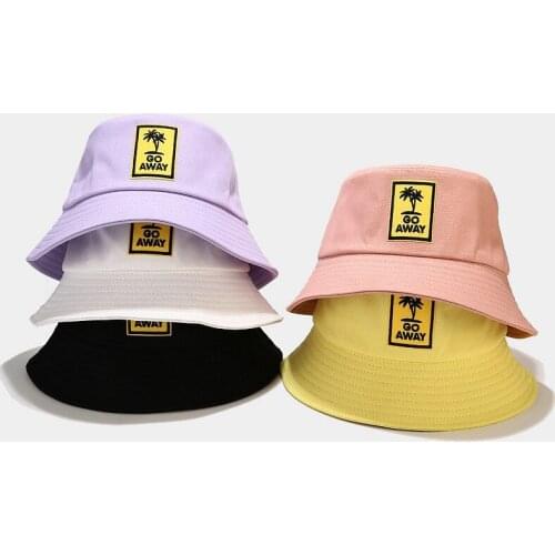 New Summer Letter Embroidery Bucket Hat Men Women Outdoor Travel Panama Fashion Hip Hop Sun Hat Foldable Shade Fisherman Hat Bob