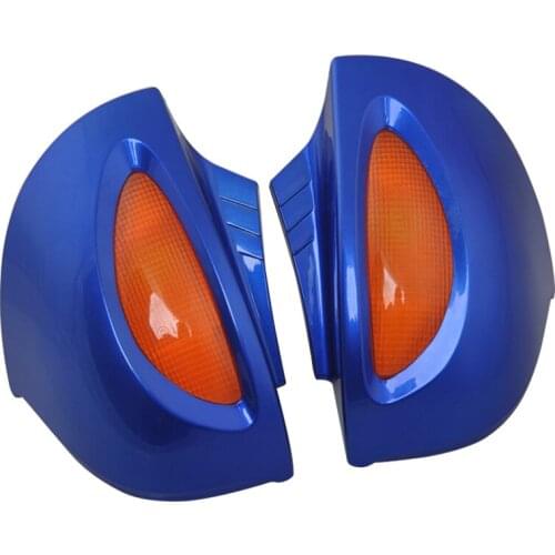 Motorcycle Pair Rearview Side Mirrors Shell Amber Turn signal lens Fit For BMW R1100 RT R1100 RTP R1150 RT