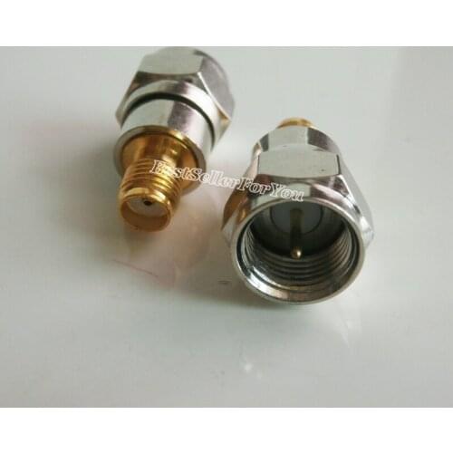 1Pcs Adapter F TV Plug Male To SMA Female Jack RF Connector Antenna Auto Radio