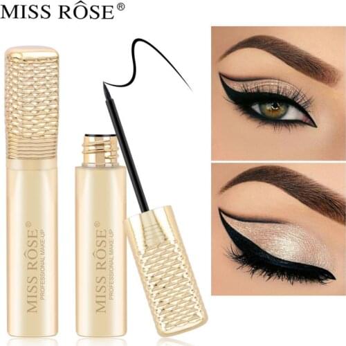 MISS ROSE 1pc Liquid Eyeliner Pencil Waterproof Fast Dry Sweat Proof Long-lasting Eye Liner Cosmetic Beauty Makeup Tools TSLM1