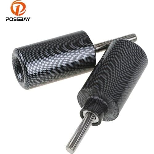 POSSBAY Carbon Fiber Motorcycle Frame Slider Anti Crash Pad Engine Cover for Suzuki GSXR 1000 2007 2008 Falling Protection