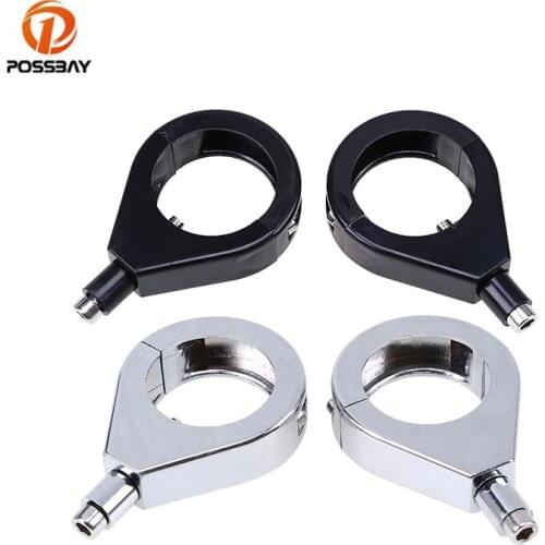 POSSBAY 41mm 39mm Motorcycle Fork Clamp Relocation Turn Signal Light Blinker Relocation Fork Mount Bracket For Harley Cafe Racer