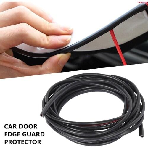 5M Car Door Anti Collision Strip with Steel Disc Bumper Trim Edge Scratch Protector Strip Sealing Guard Styling Car Decor