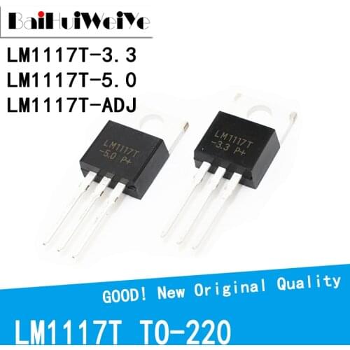 10PCS/LOT LM1117T-ADJ LM1117T-ADJ3.3 LM1117T-5.0 LM1117T LM1117 TO-220 TO220 Low-Dropout Linear Regulator New Original Chipset