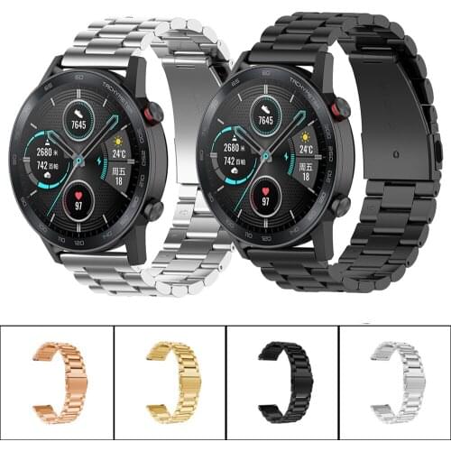 For Huawei Honor Magic Watch 2 42mm 46mm GT 2 GT 2E Stainless Steel Band Strap Metal Replacement Bracelet 20mm 22mm Watch Band