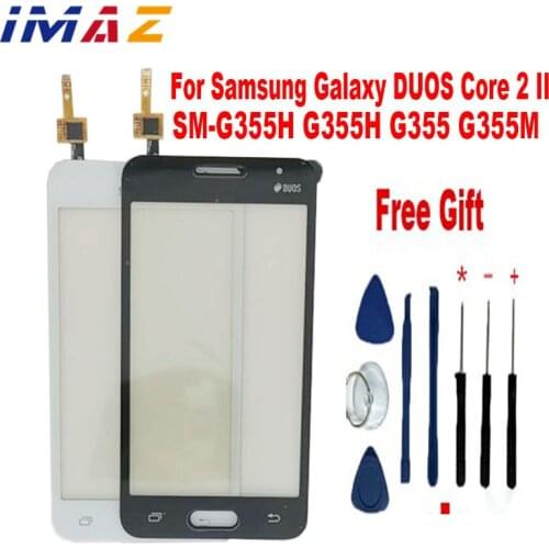 IMAZ G355 Touch Digitizer Sensor For Samsung Galaxy DUOS Core 2 II SM-G355H G355H G355 G355M Front Glass Panel Replacement Parts