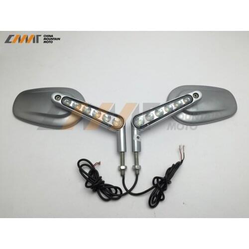 Silver Rear View Mirrors Muscle LED Turn Signals Light case for Harley V-ROD V ROD VRSCF