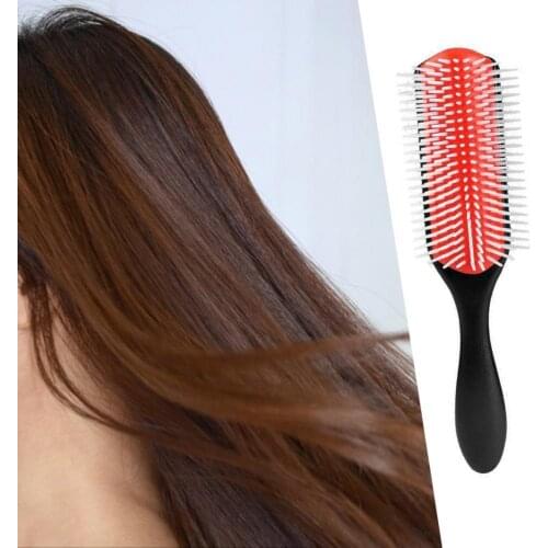 Hair Styling Brush Girl Matte Clean Easily Classic Hair Styling Brush 9-Rows Scalp Massage Comb Salon Hairdressing Styling Tool