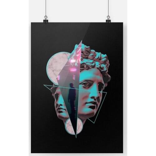 Aesthetic statue art Wooden Frame Framed Canvas painting decor wall art study home living room decoration prints poster