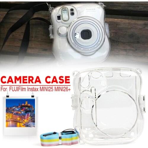 Camera Bag Camera Case Protective Case Crystal Protective Case For FUJIFilm Instax MINI25 MINI26+ With Shoulder Strap