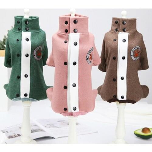 Warm Girl Dog Clothes Dog Pajamas Overalls Hoodie Coat Jumpsuit Turtleneck Cat Pyjamas Wrap Belly Pet Clothing Dog Outfit Yorkie
