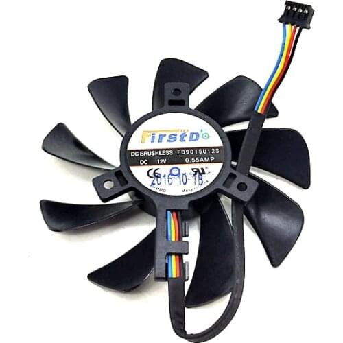 Graphics card cooling fan New Fd9015u12s diameter: 85mm hole pitch: 39mm 12V 0.55a video card fan