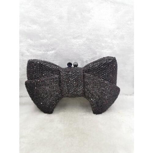 Xiyuan Evening Clutch Women Gold Black Crystal Evening Bags Purse Handbag Bridal Diamond Clutch Bag Minaudiere Wedding Party Bag