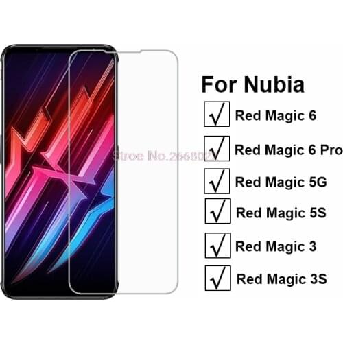 3-1PCS Protective Tempered Glass For ZTE Nubia Red Magic 6 Pro Pelicula For Vidrio Nubia Red Magic 5G 5S 3 3S Screen Protector
