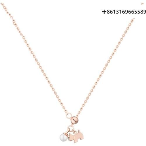 Fashion series 925 silver necklace puppy female simple temperament jewelry clavicle chain female new trend