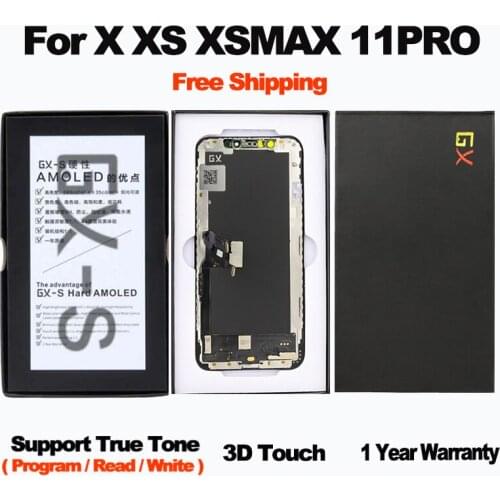 GX HK Pantalla OLED Incell LCD Display For iPhone X XS LCD Display Touch Screen Digitizer Assembly For iPhone X 12 Pro XSMax XR