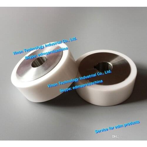 2pcs) edm Ceramic Roller Set 332015168 Ø63xØ16x25mm Upper&Lower 332.015.168, 332014104, 332.0141.04 Guide Pulley Lower for CUT2