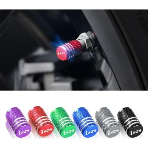 4pcs Auto Emblem Cap Case Wheel Tire Valve Tyre Cap Case For Hyundai ix25 Accessories car styling
